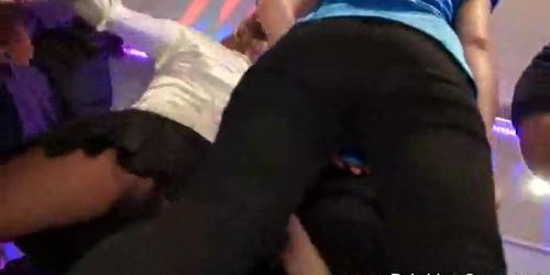 DRUNK SEX ORGY - Euro pornstar sucking cock at party while tugging others