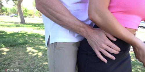 Romi brunette milf fucked rough grey sofa (Danny Bubbles, Johnny Sins, Romi Rain)