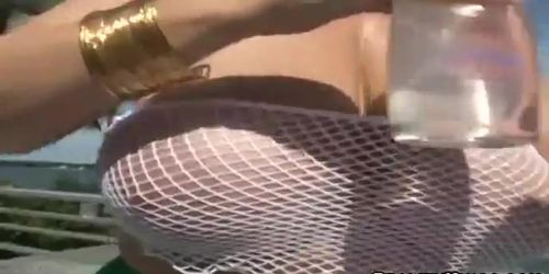 Big breasted blonde mother Samantha 38G shows her juggs and gets fucked