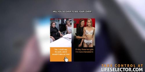 Threesome with hot wife and her horny gf