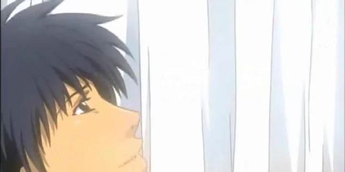 Hentai cutie enjoying a strapon and a dick