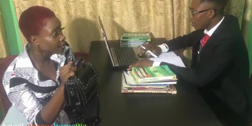 After lockdown student visit lecturer in his office for expo, wear dress to entice her lecturer