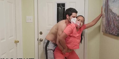 Latina Nurse Gets Home To Great Sex After A Long Shift (Jolla Pr)