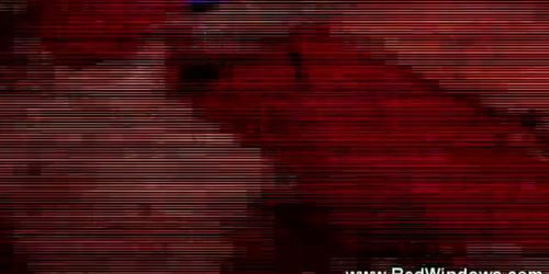 RED LIGHT SEX TRIPS - The price is right for this blond whore so she starts sucking