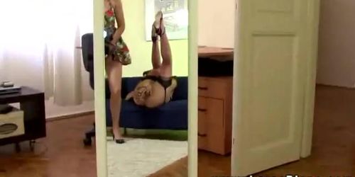 LARAS PLAYGROUND - Sexy babe with tight pussy dildo fucked and loves it (Lara Latex)