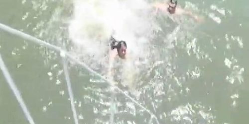 PARTY FEMALES - Young Girls Go Swimming and Flash tits to Camera (Daryn Lee)