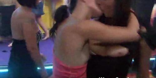 Real amateur babes fucked and cummed on at this party