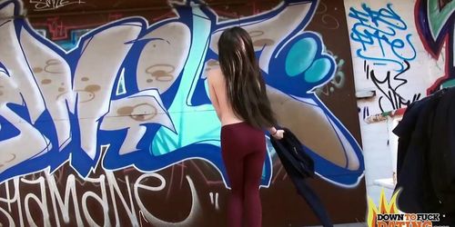 PublicSexDate - Horny Nerd Lullu Gun Shows Up to Woods for Interracial Threesome Outdoors