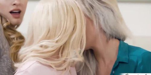 Big tits milf stepmom tribbing with two horny lesbian teens (Angel Youngs, Aria Banks, Nina Elle)