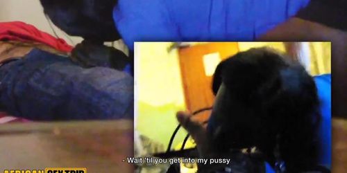 AFRICAN SEX TRIP - Nigerian babe riding boyfriend s dick before going to work