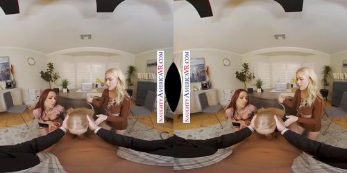 NAUGHTY AMERICA - Happy Friday Fuckday from your horny office-girl trio (April Snow, Braylin Bailey, Jazlyn Ray)