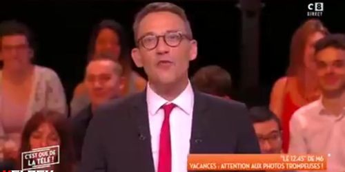 Nip slip on live French TV