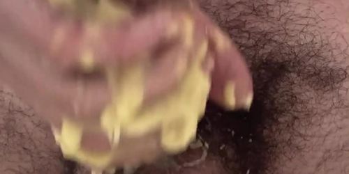 smashed bananas creamy handjob cumshot