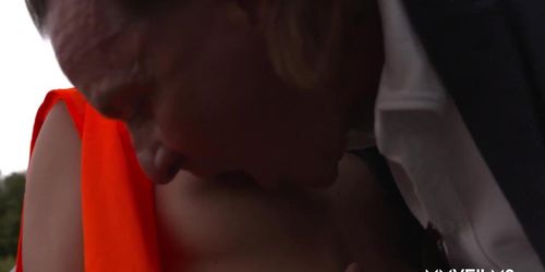 Horny German teen fucked by her drive instructor