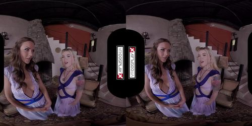 VR Cosplay X Consummate The Deal With Khaleesi And Margaery VR Porn (Misha Cross, Tina Kay)