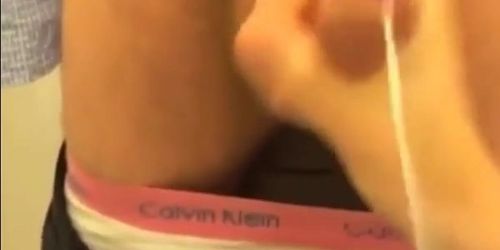 Two friends play wanking games