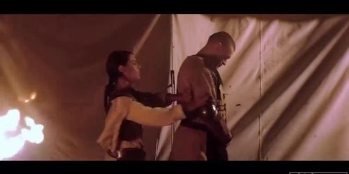 Peasant farmer Isabela is taken on the table by a knight with a big dick (Apolonia Lapiedra)
