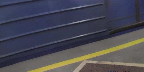 Best upskirt video of a blonde with g-string panties