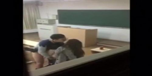 Chinese Student Fucking In School.....Teacher Caught Student Red Handed - Big Red