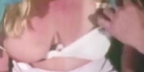 Big-Titted Teenager with Wooly Vagina in Hard-Core Activity masturbation(1970s Vintage)