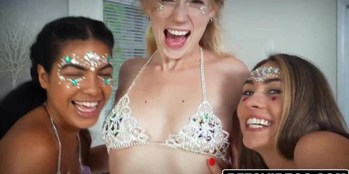 Stella, Maya and Mckenzie Wild Fantasy Fest (Mackenzie Mace, Maya Farrell, Stella Elle)