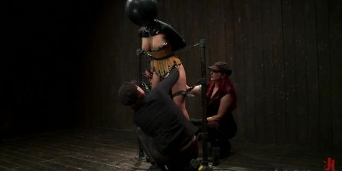 Bound busty lesbian whipped and spanked (Beretta James, Missy Minks, Mz Berlin)