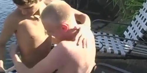 BOY CRUSH - Outdoor anal sex and BJ with gays Angel Kelly and Alex Toole