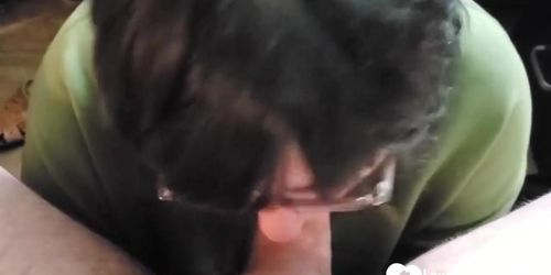 Cutie In Glasses Shows Off Her Deepthroating Skills On My Dong (Victoria Tiffani)