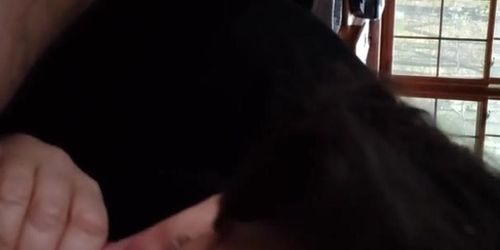 Film debut of fully clothed outstanding amateur mature deep throat head with cum swallow (Close Up Blowjob)