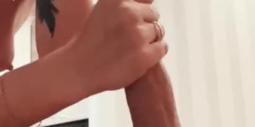 I Hope My Boyfriend Will Never Find Out That I Blow His Best Friend'S Cock While He Is Working..