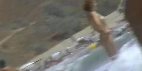 Real beach voyeur video of hot nudist chicks showing off their bodies by the water