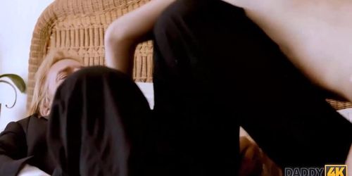 DADDY4K. The girl invites the stepfather of the newlyweds to connect before her wedding