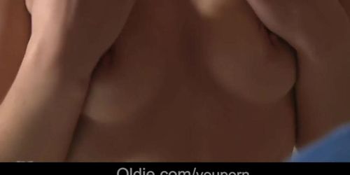 Old schlong John nails deep young tiny pussy (Old Man)