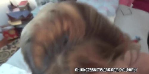 Blonde MILF Jolene sucks cock and gets a big facial (Jolene Devil)