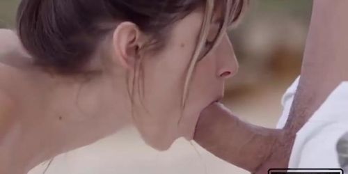 Cute and Horny Girl Gina Gerson getting Fucked by two Guys Outdoors (Candy Caine, Doris Ivy)