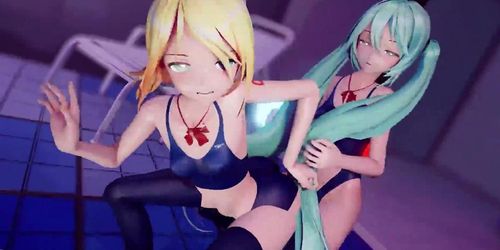 ?MMD R-18?Cake Face - Miku & Rin | Vocaloid MMD