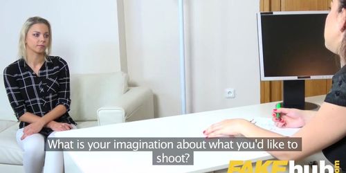 Female Agent New model discovers hot casting couch wet lesbian orgasms (Daphne Angel, Lili Parker)