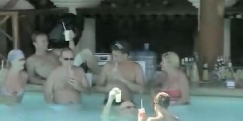 Bikini nipple slip on exciting downblouse video