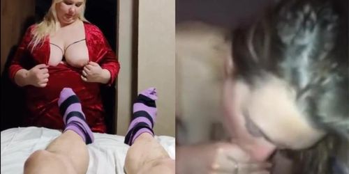 Great Moments in Hanging Tit Blowjobs   24