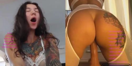 Brunette from adult site fucks her pussy with a fuck machine again
