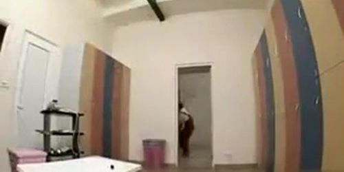Naked shower prank with locker room ladies