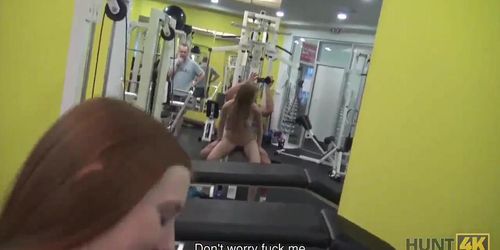 HUNT4K. Magnificent young girl loves just sports, money, and sex