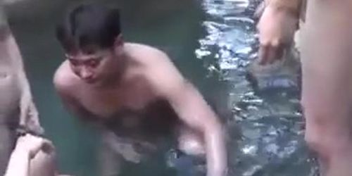 Sexy Japanese Female Fucked In Gangbang Mixed Bath