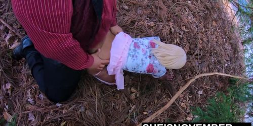 4K My Stepdaughter Young Pussy Squirt After Rough Doggystyle On Daddy Big Cock In The Woods Outside, Eating Her Pretty Black (Msnovember)