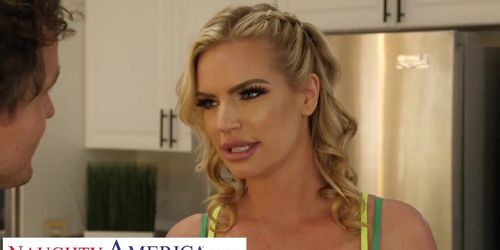 Naughty America - Rachael Cavalli can't contain how horny she feels even when the repairman is around (Blue Eyes, Robby Echo)