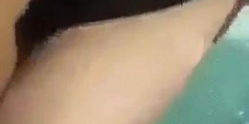 Arab sex, he sucks on her tits in the street