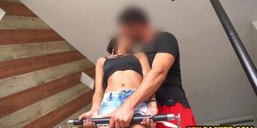 Real Amateur Latin Girl Gets A Lesson In Shibari And Sexercising Taught By Big Cock White Tourist Pounding The Lessons Home (Steven Hard)