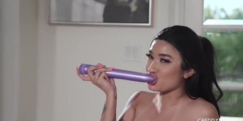 Petite Asian Avery Black Plays With Her Natural Tits While Masturbating With Her Favorite Vibrator