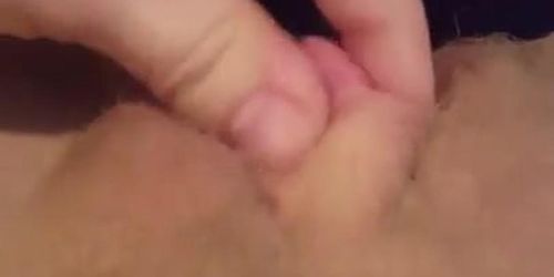Big clit wanking