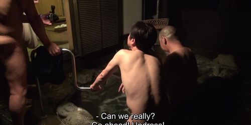 Japanese Female Employees Tasked with Filming A Huge Unfaithful Japanese Wives Hot Springs Swingers Party